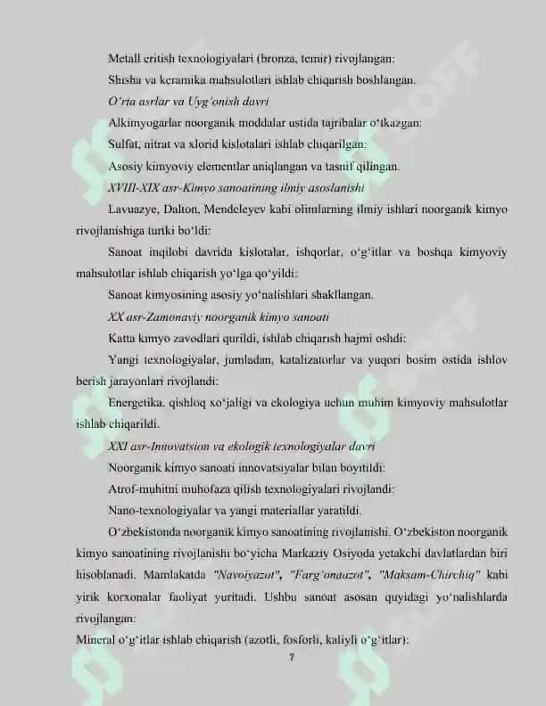 O‘zbekiston Noorganik Kimyo Sanoati: Rivojlanishi va Ahamiyati 7