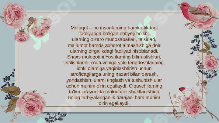 Pedagogik faoliyatda muloqot 2
