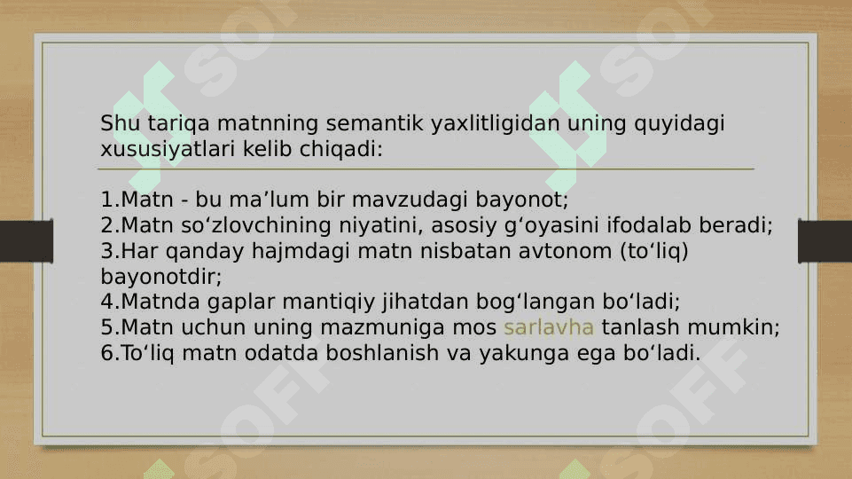 Matn turlari va tarkibi 7