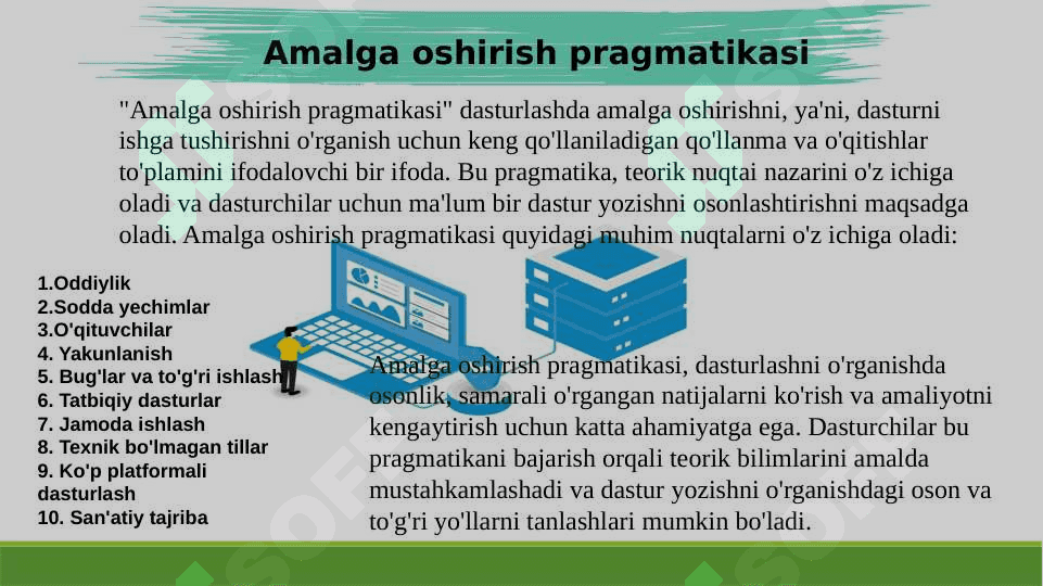 Dasturlash uslublari va paradigmalar 6