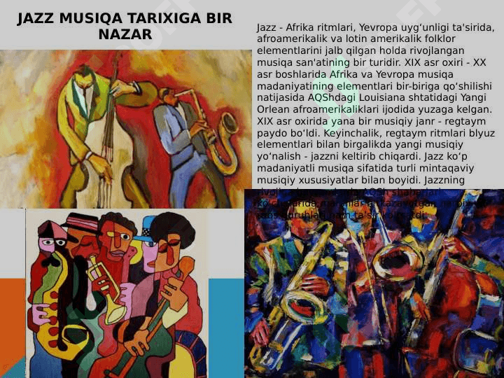 JAZZ VA ROK MUSIQASI 3