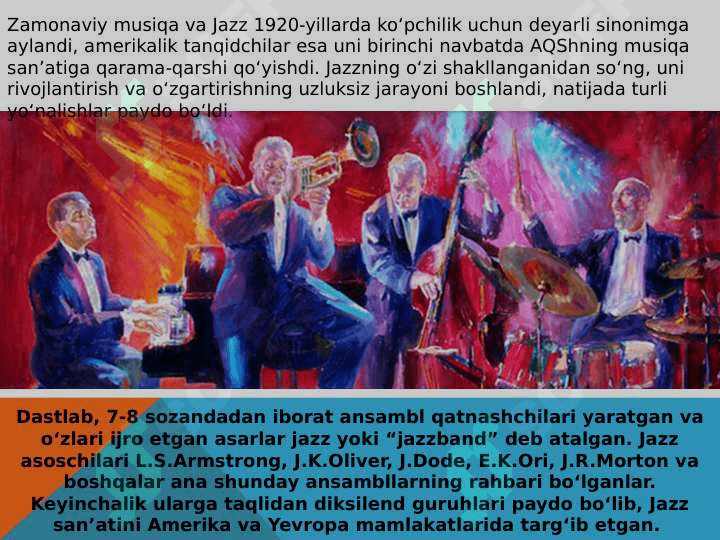 JAZZ VA ROK MUSIQASI 4