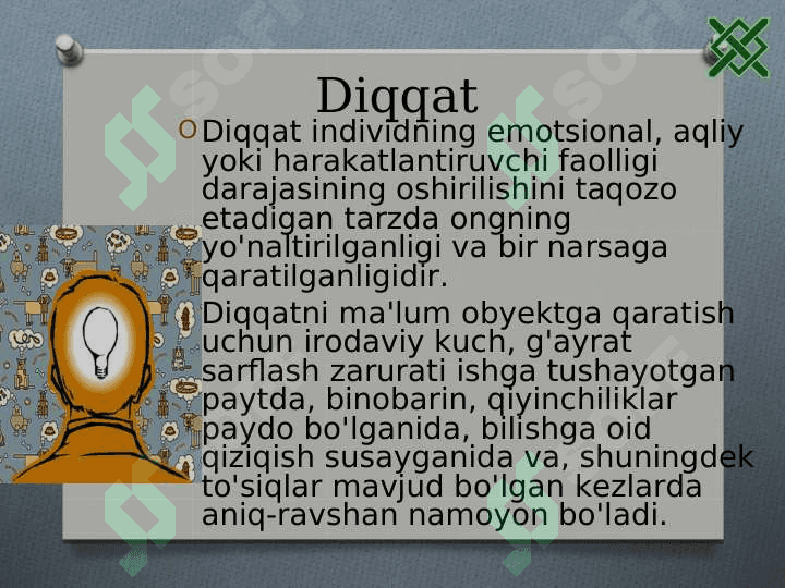 DIQQAT TURLARI VA UNING XUSUSIYATLARI 7