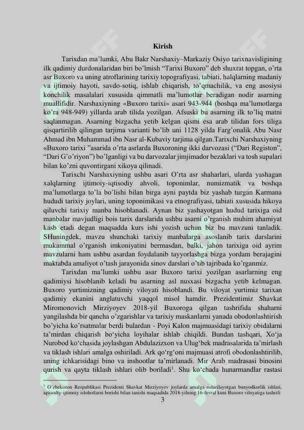 NARSHAXIYNING “BUXORO TARIXI” ASARI MANBA SIFATIDA” MAVZUSIDA TAYYORLAGAN 3
