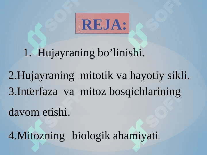 Hujayraning bo’linishi 2