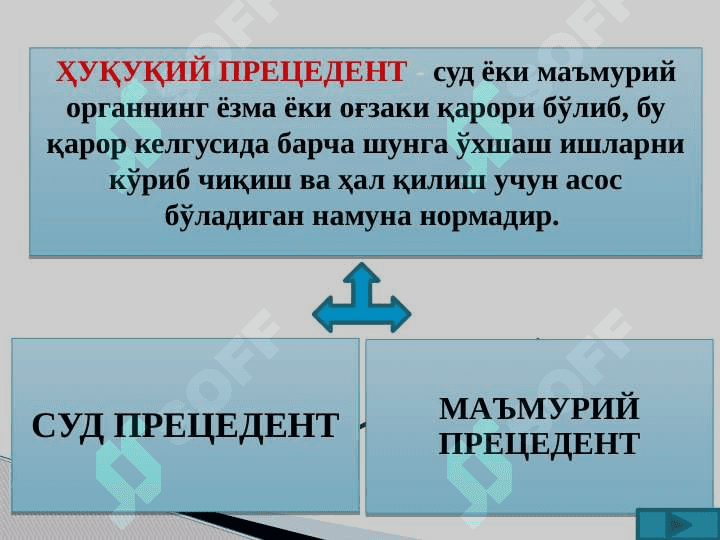 ҲУҚУҚ ШАКЛЛАРИ (МАНБАЛАРИ) 8