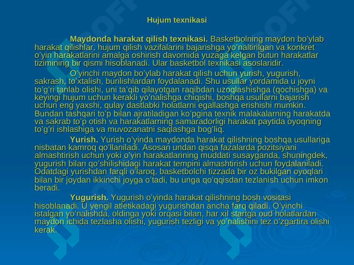 Basketbol o‘yin texnikasi va  taktikasining tasnifi 5