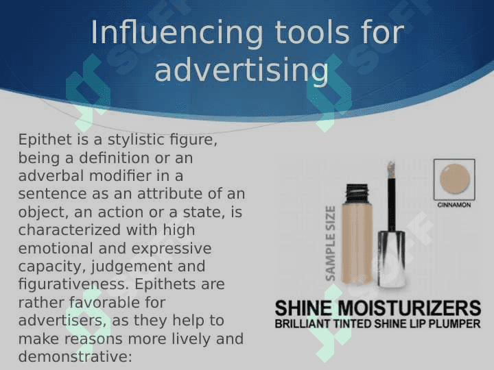 The language of advertising 8