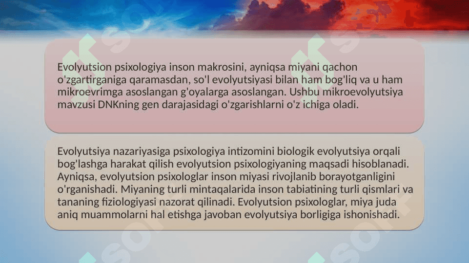 EVOLUTSION PSIXOLOGIYAGA KIRISH 4