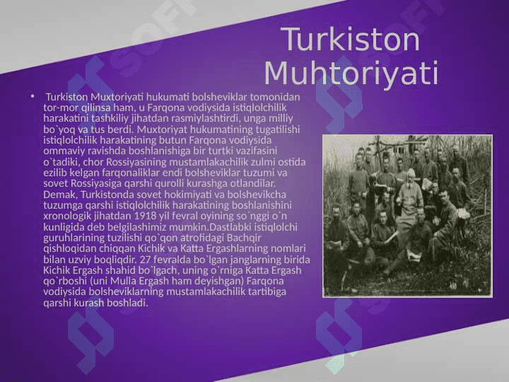 Turkistonda sovet hokimiyatining o‘rnatilishi 6