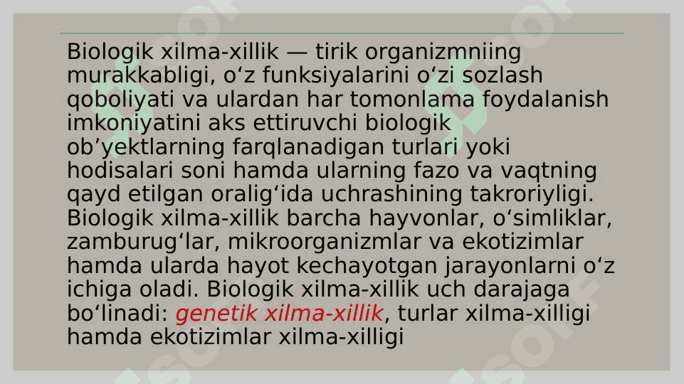 Genetik xilma xillik va shaxsni identifikatsiyalash 2