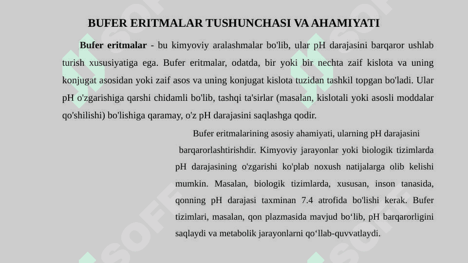 Bufer eritmalar. Ularni tayyorlash va saqlash sharoitlari 3