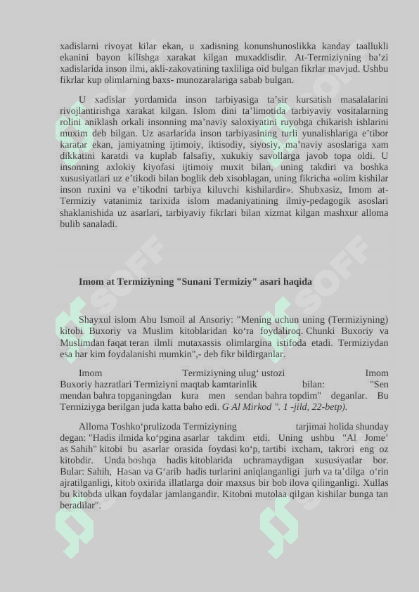 “IMOM AT-TERMIZIY XAYOTI IJODI” 4