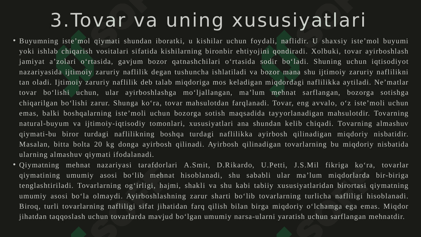 TOVAR PUL IQTISODIYOTI. 7