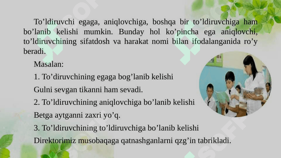 Ikkinchi darajali bo’laklar 5