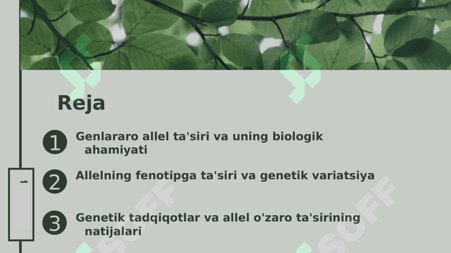 Allel va allel bo'lmagan genlarning o'zaro ta'sirini tahlil qilish 2