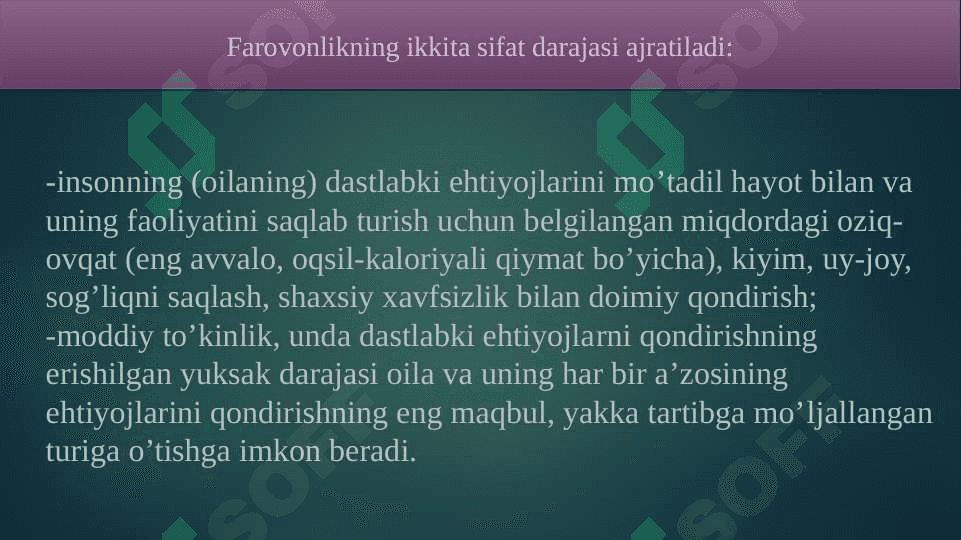 AHOLINING TURMUSH DARAJASIVA DAROMADLARI 4