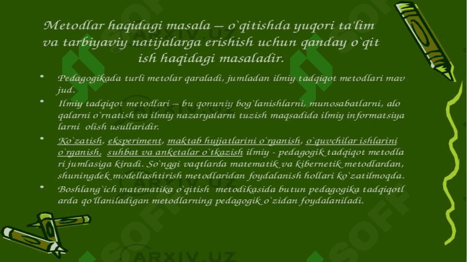 Pedagogika fanining ilmiy tadqiqot metodlari 2