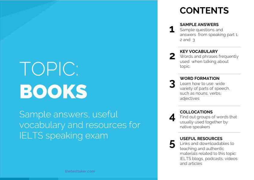 Sample answers, useful  vocabulary and resources for  IELTS speaking exam.