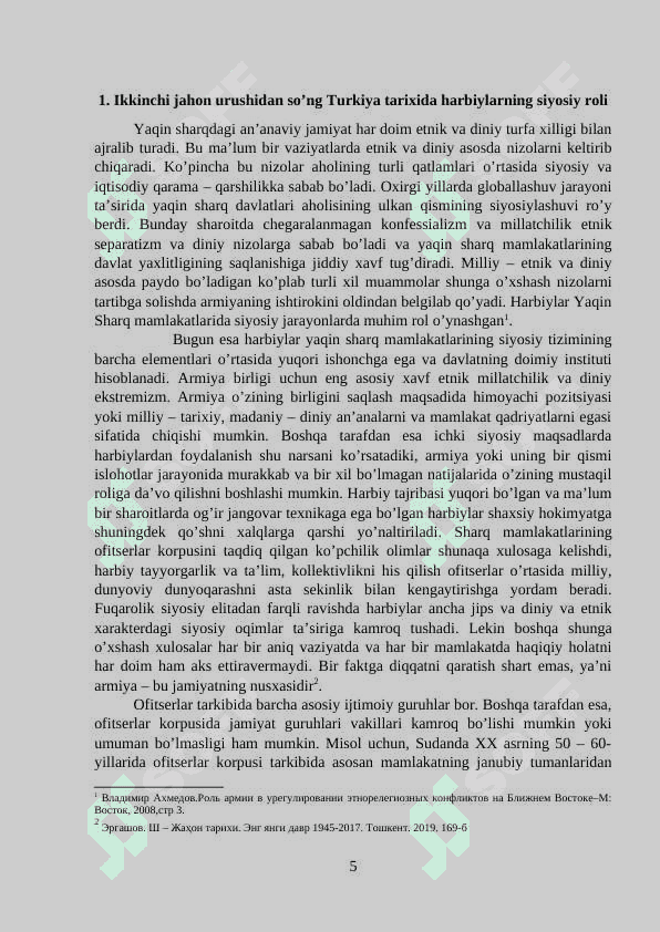 TURKIYA XX-ASRNING 60-70-YILLARIDAGI HARBIY TUZIM DAVRIDA 5