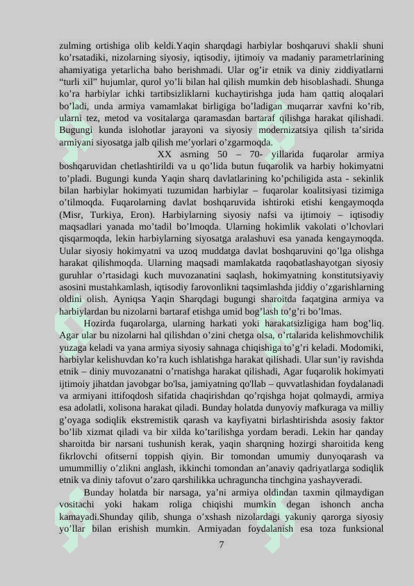 TURKIYA XX-ASRNING 60-70-YILLARIDAGI HARBIY TUZIM DAVRIDA 7