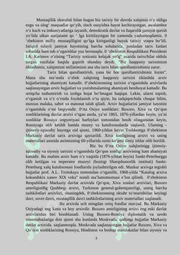 O’rta Osiyo xonliklari davrida arxiv ishi 3