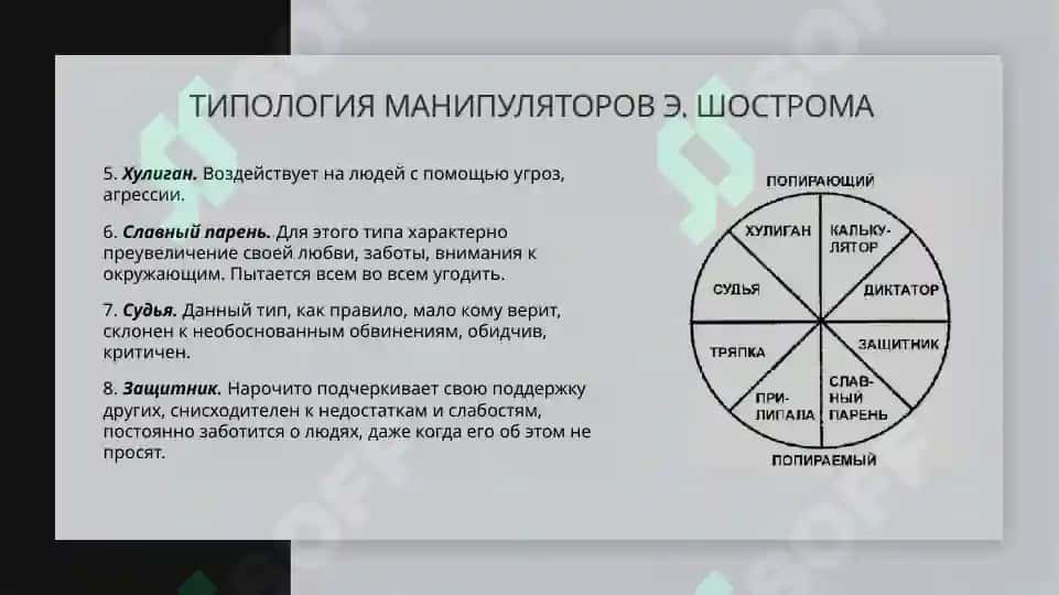 Манипуляции и их типы, признаки 7