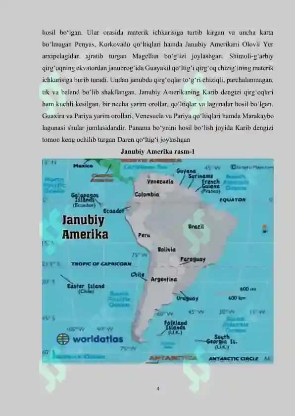 Janubiy Amerika  tabiiy sharoiti va tabiat mintaqalari 4