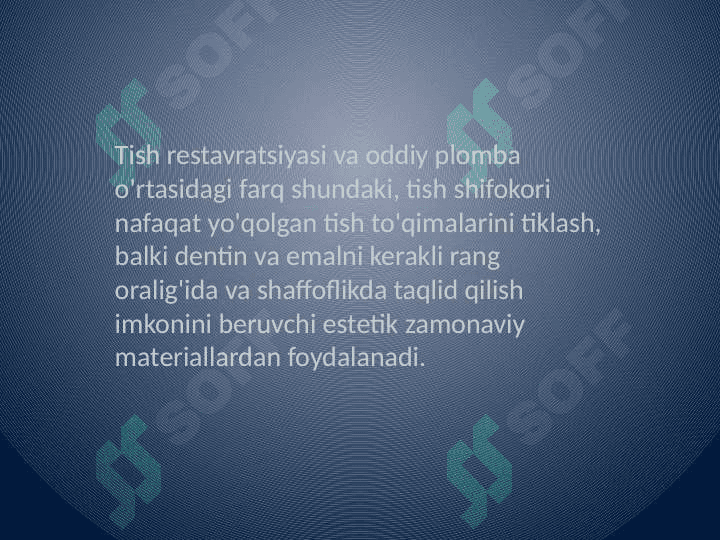 Orqa tishlar restarvatsiyasi. 4