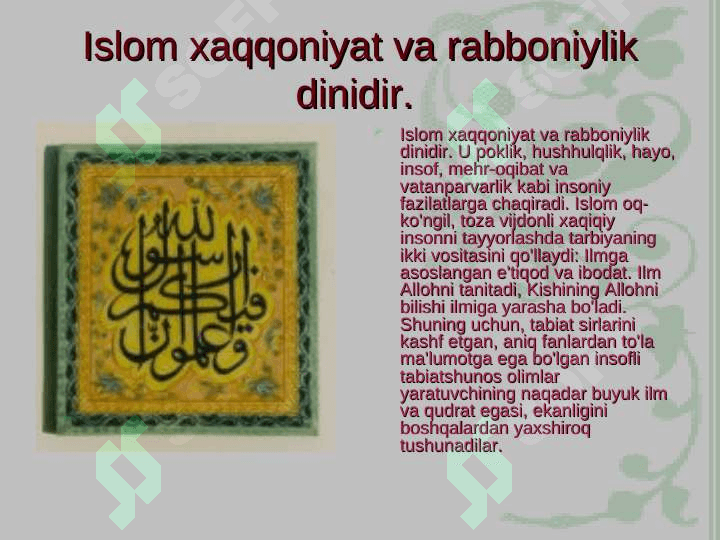 IYMON TUSHUNCHASINING MOHIYATI 2