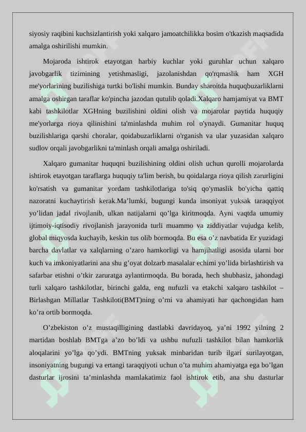 Xalqaro gumanitar xuquq meyorlari buzilishi va sabablari 24 3