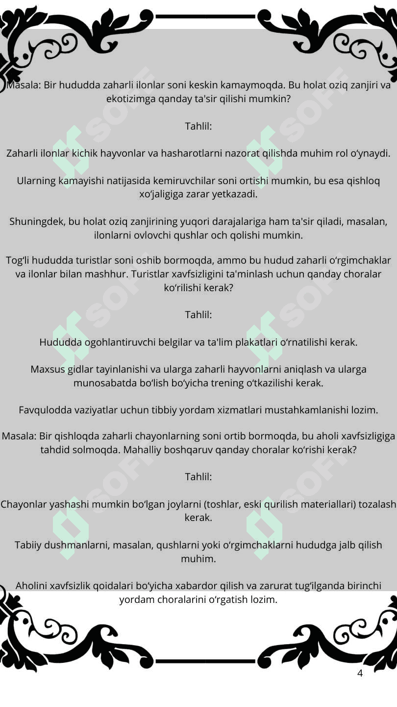 Zaharli hayvonlar 3