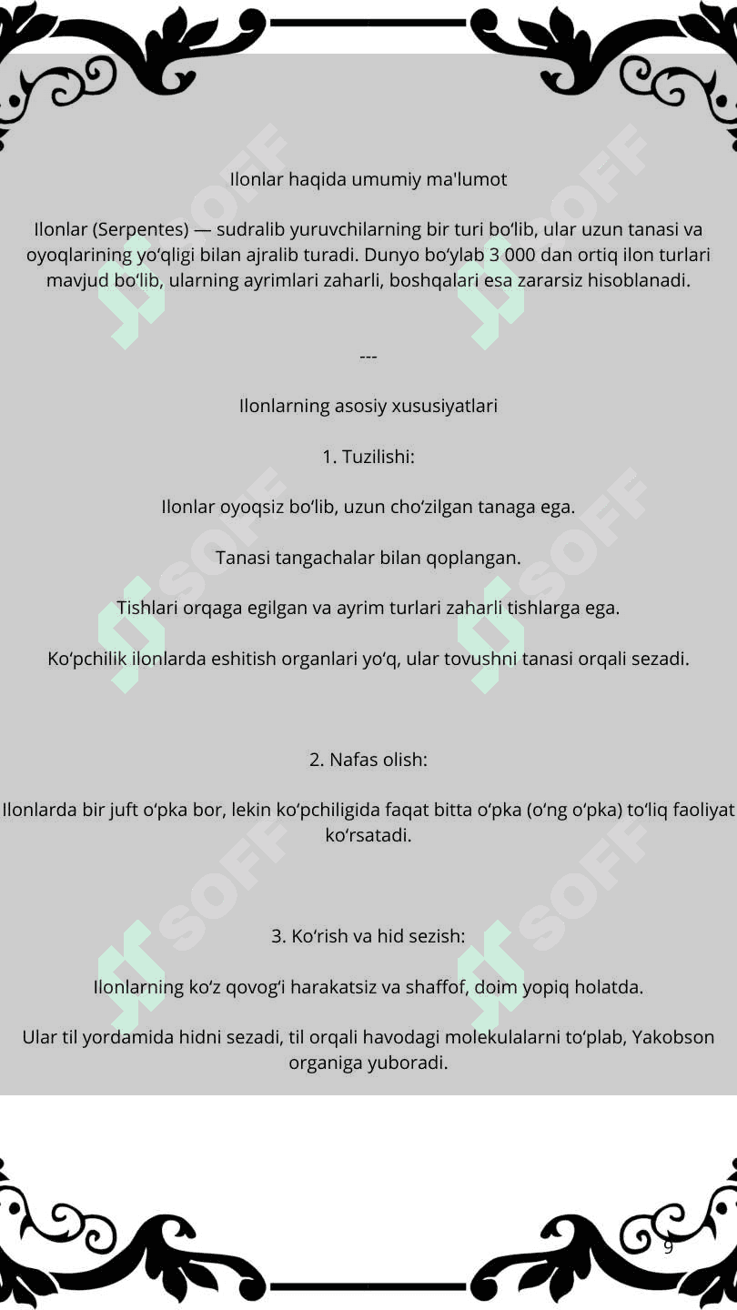 Zaharli hayvonlar 8