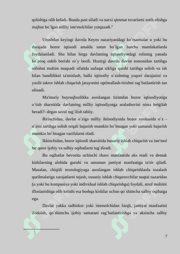 Iqtisodiyotni tartibga  solishda davlatning  ròli 7