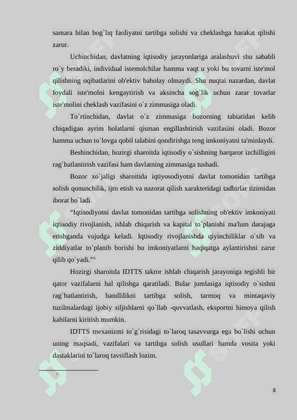Iqtisodiyotni tartibga  solishda davlatning  ròli 8