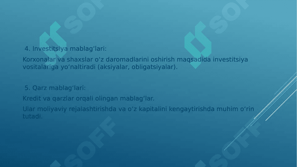 PUL MABLAG’LARI VA ULARNING EKVIVALENTI VA TASNIFI 5
