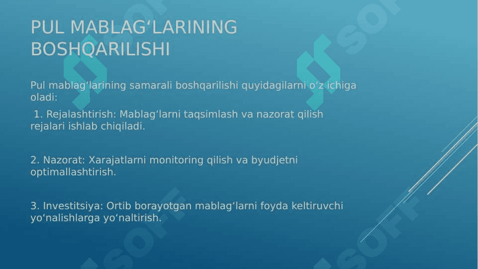 PUL MABLAG’LARI VA ULARNING EKVIVALENTI VA TASNIFI 6