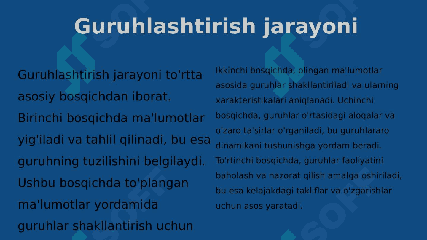Guruhlashtirish usuli va uni tahlilda qollanilishi 5