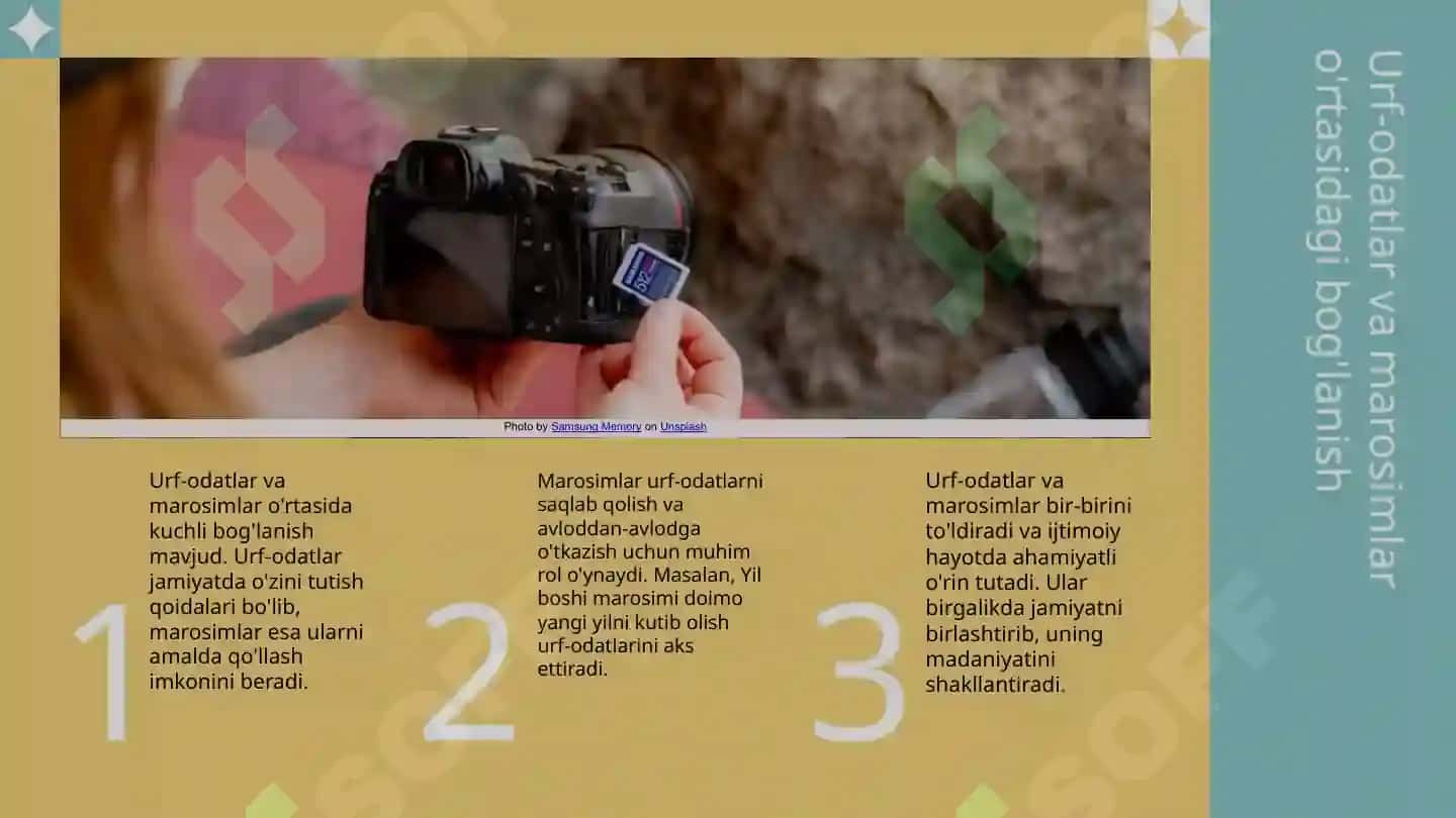 Turli hududlarda o‘tkaziladigan marosimlar, urf-odatlar haqida 5