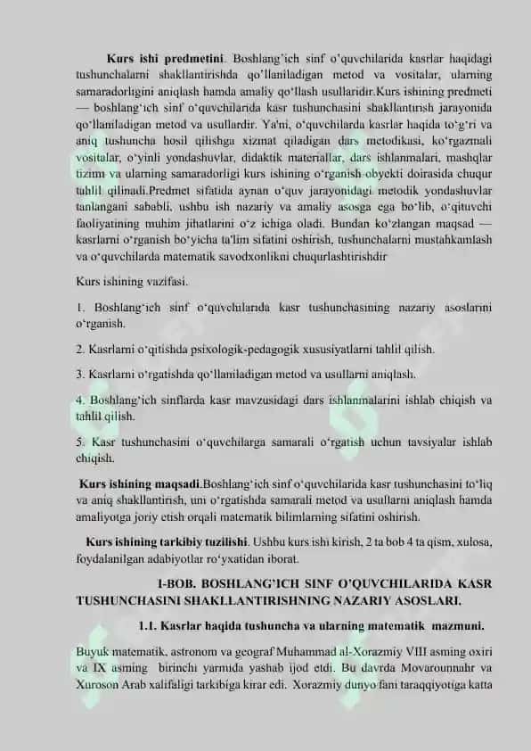 BOSHLANG’ICH SINFLARDA KASRLARNI O’QITISH METODIKASI 3
