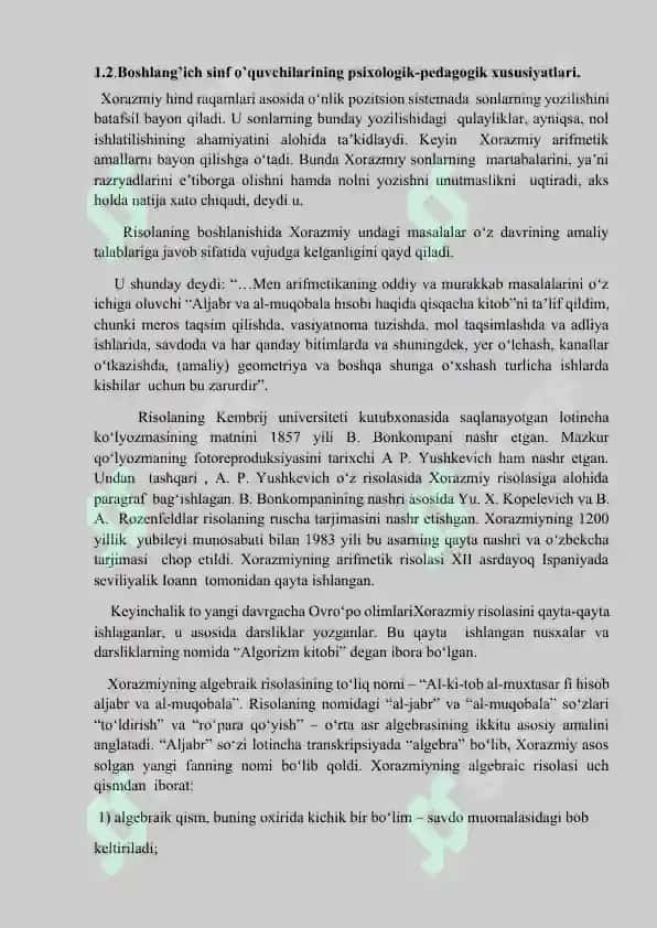 BOSHLANG’ICH SINFLARDA KASRLARNI O’QITISH METODIKASI 7