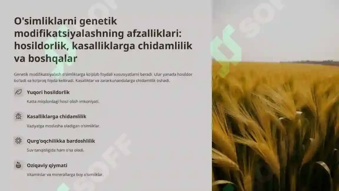 O’simlik irsiyatini gen injeneriya usuli bilan o’zgartirish 3