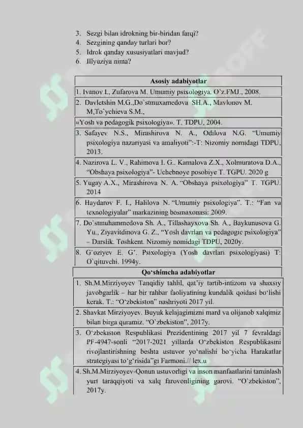 SEZGI VA IDROK 2