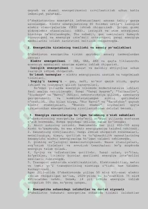 Energiya sarfi tejamkorligi maxsus kursi 7