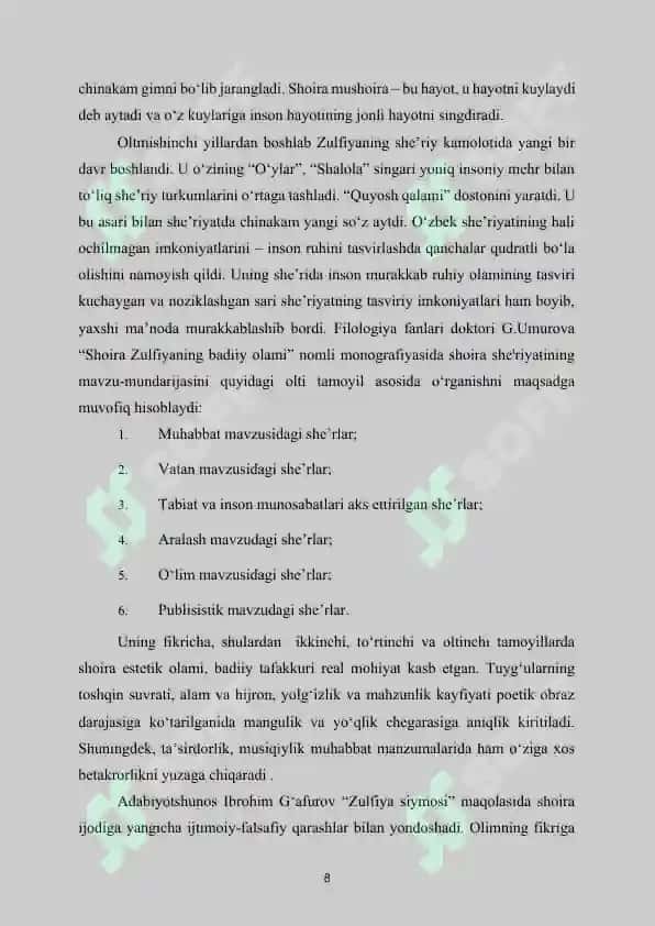 Zulfiya she’riyatida ayol mavzusining analizi 7