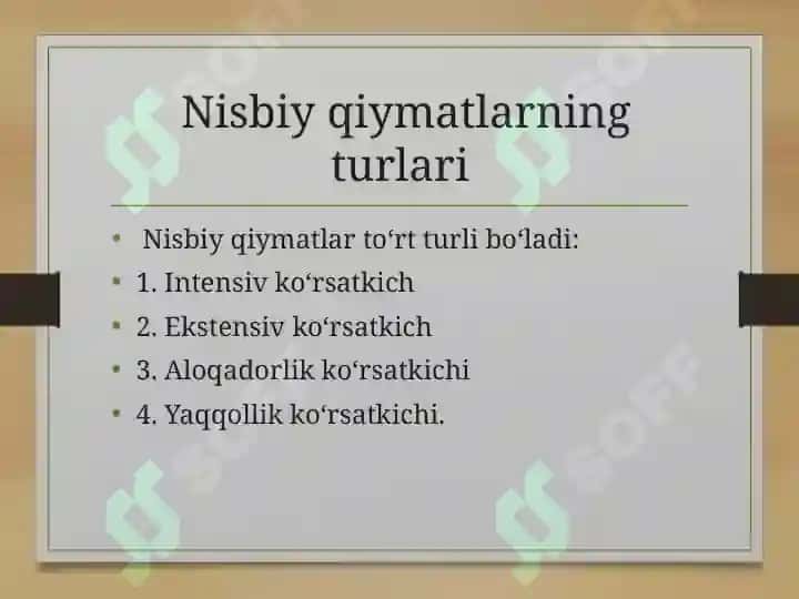 Nisbiy Miqdorlar 3