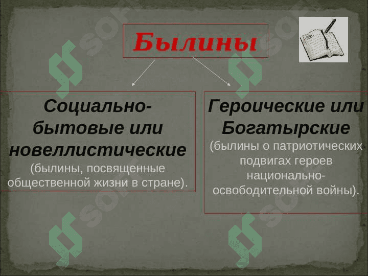 "Особенности   героического эпоса" 5