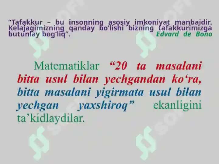 Noodatiy fikrlash asoslari 3