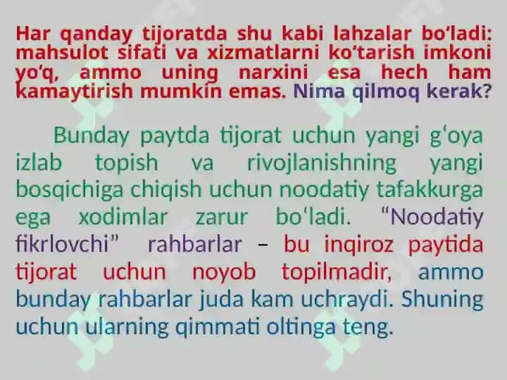 Noodatiy fikrlash asoslari 5