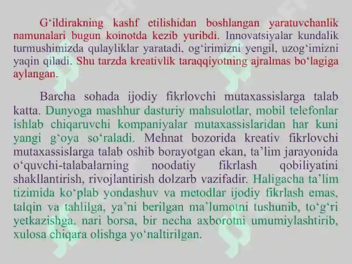 Noodatiy fikrlash asoslari 8